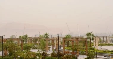 إيقاف الملاحة النهرية بأسوان بسبب عاصفة ترابية