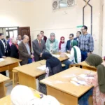 تفقد رئيس جامعة المنصورة لاختبارات القدرات بكليتين