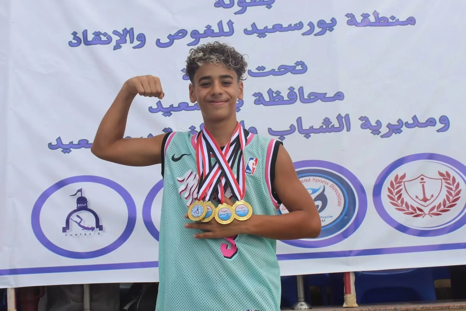 يزن الشاذلي يحقق 4 ميداليات ذهبية في بطولة بورسعيد